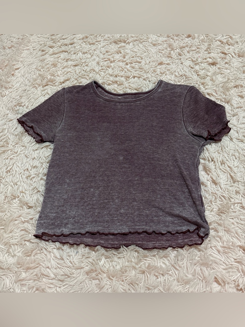 American Eagle waffle knit baby tee size medium